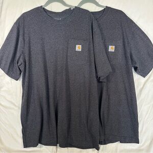 •SOLD• Carthartt T Shirt Men’s XL Gray Pocket Tee Loose Fit K87-M Lot Of Two